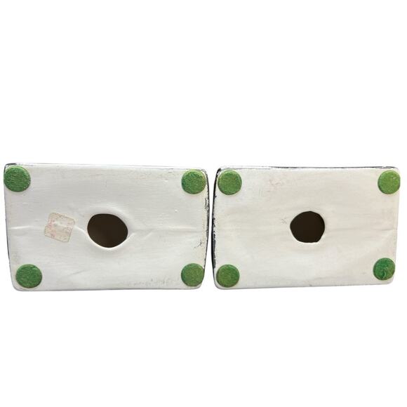 Vintage Jaru Post Modern Chrome Ceramic Bookends Sphere Abstract Metallic Retro - Picture 7 of 12